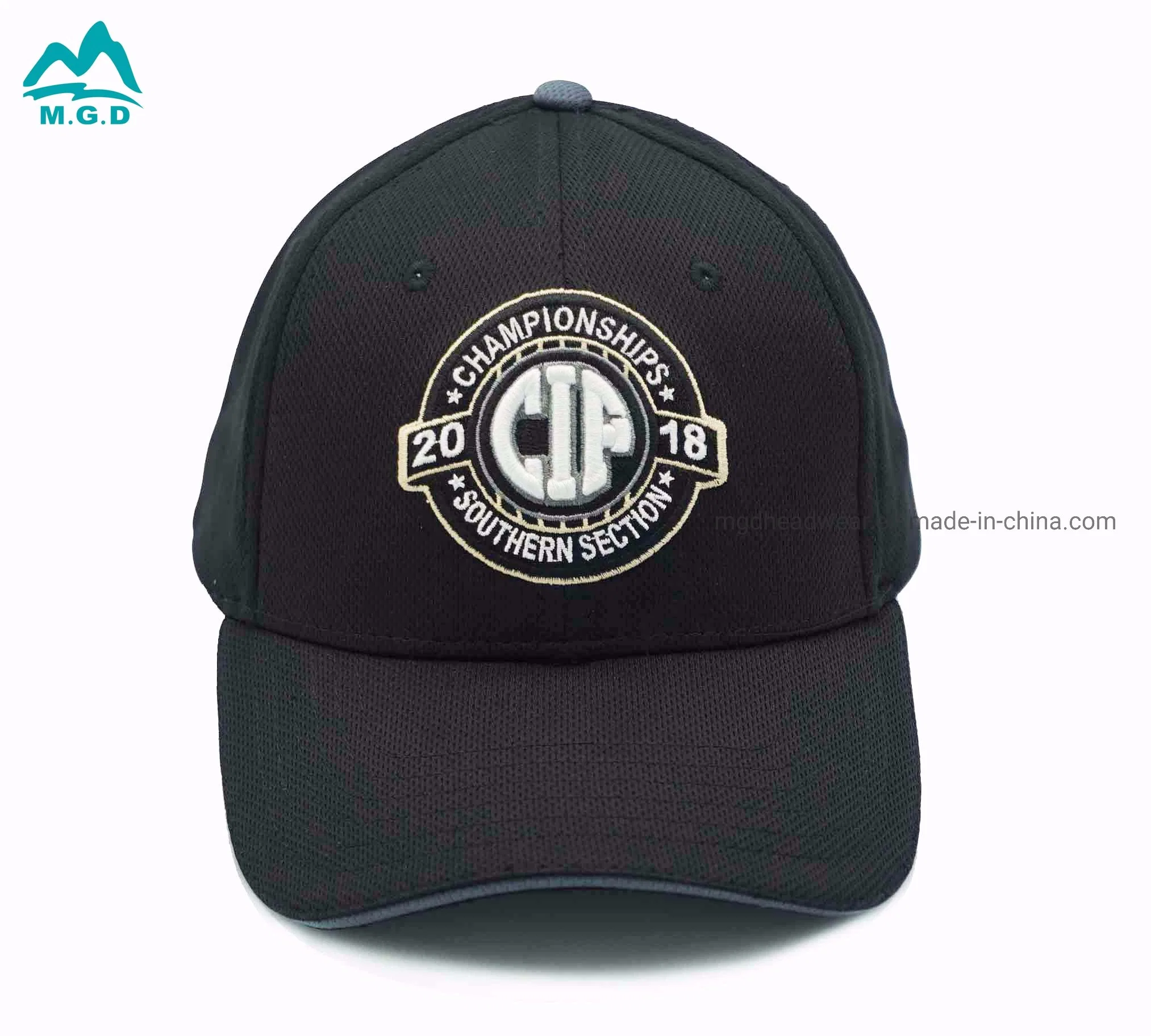 Wholesale/Supplier Custom Embroidery Logo Unisex Polyester Black Baseball Cap