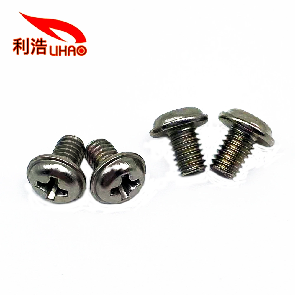 Nickel-Plated Cross Round Head with Pad Machine Wire Machine Tooth Screw