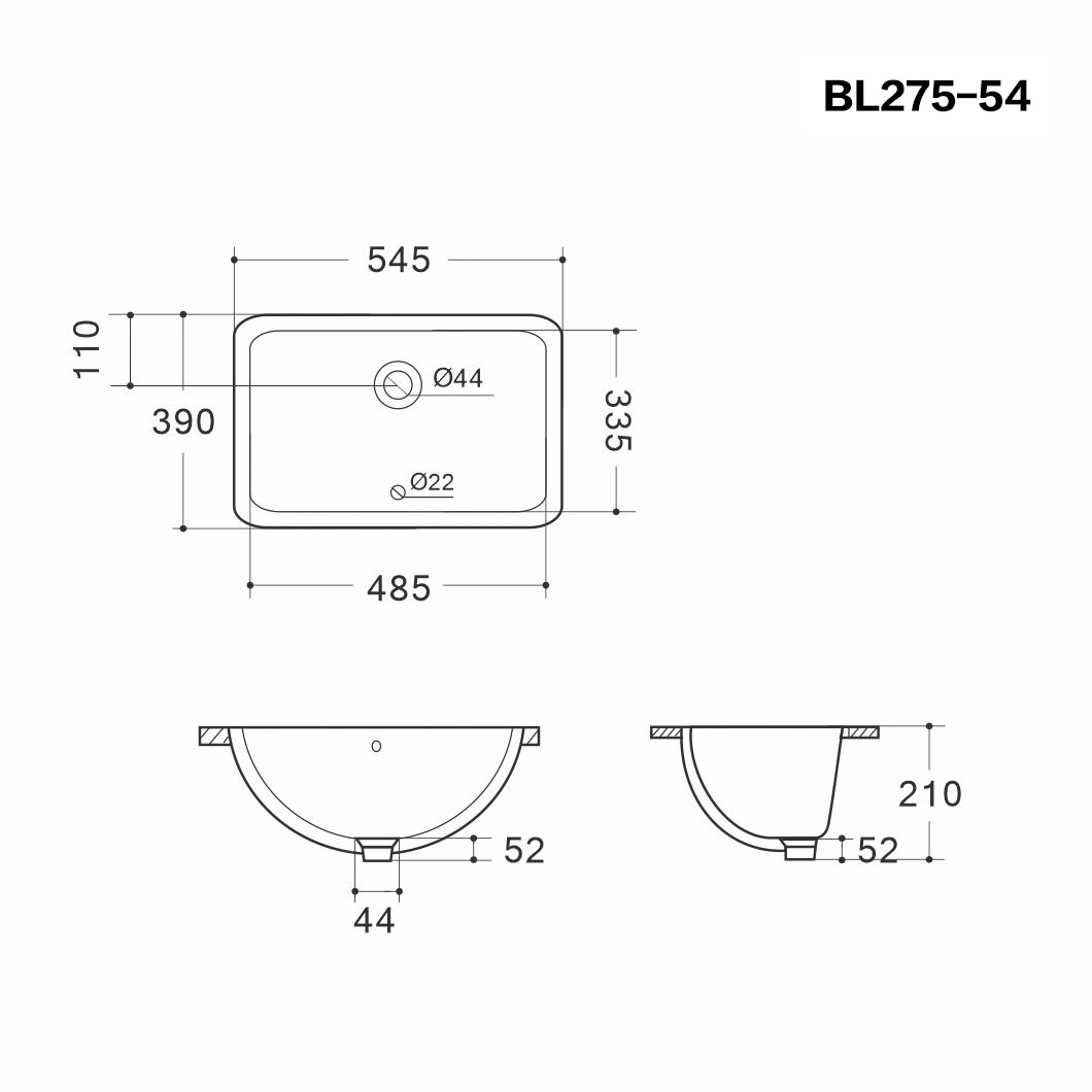 Easy Installation Rectangle Original Factory Supplier Undermount Sinks Unique Item Gold Suppliers