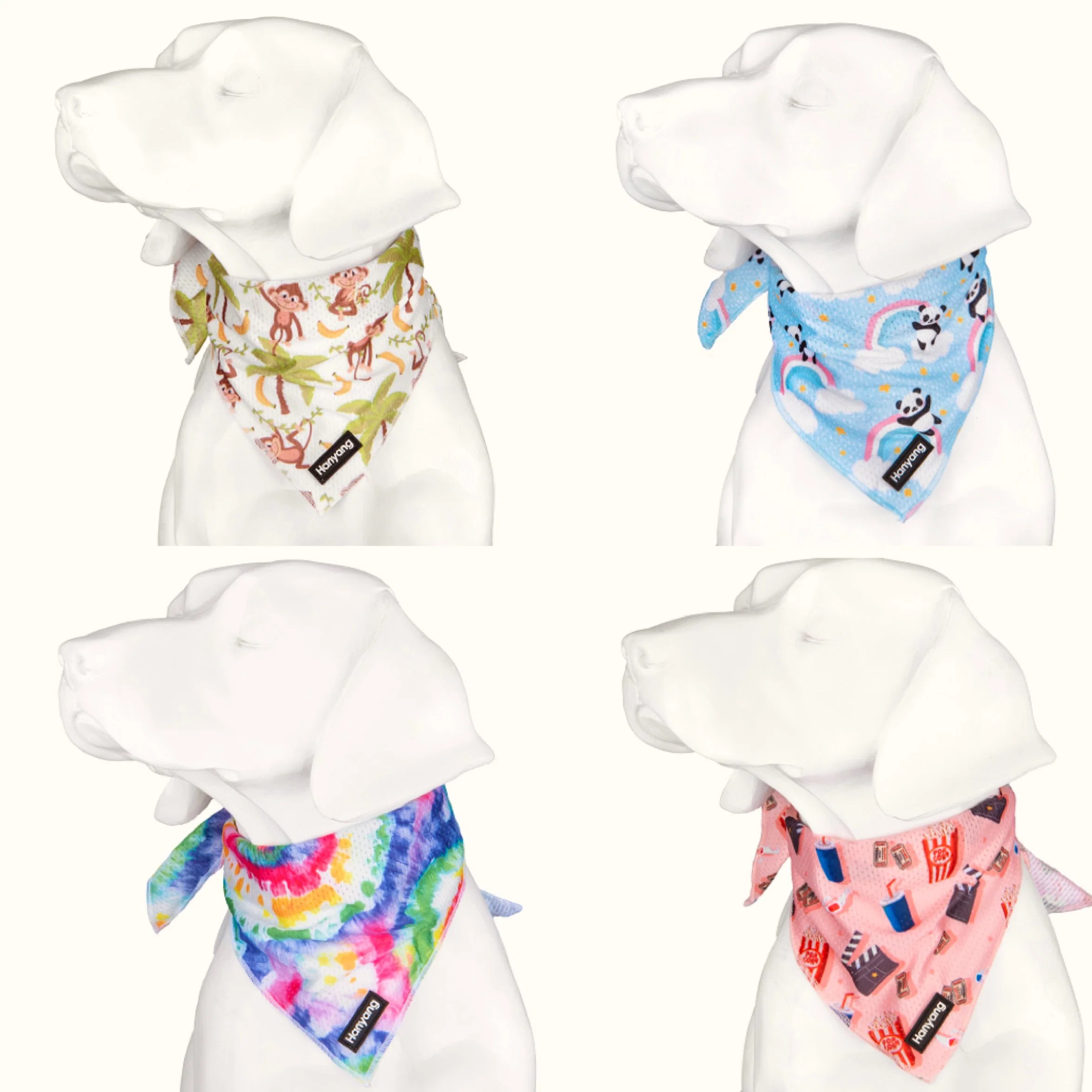 Hanyang Dog Bandanas Birthday Gift Soft Cotton Washable Daily Comfortable Scarfs Adjustable Accessories for Small Dog