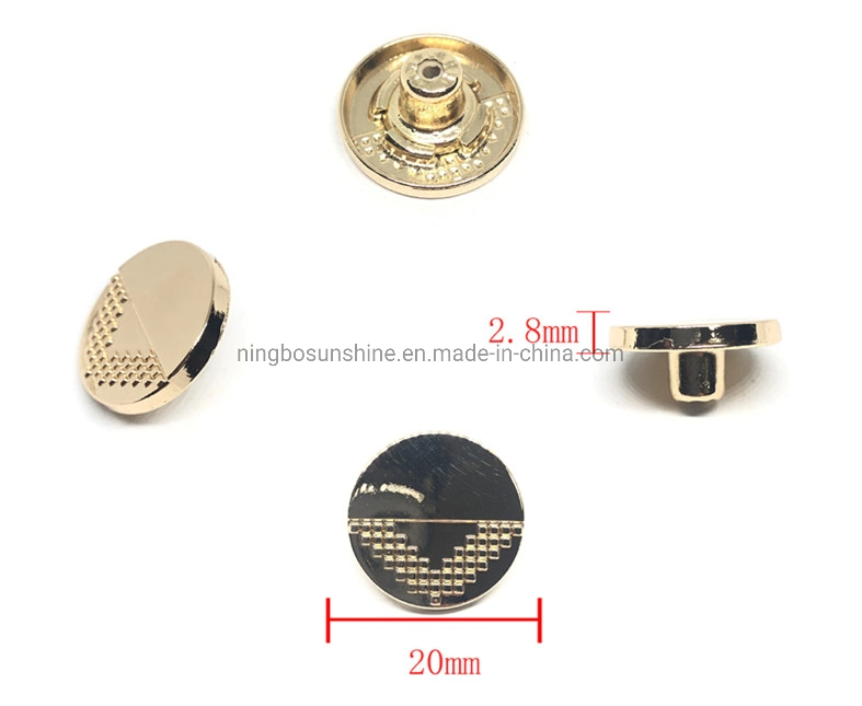 High quality/High cost performance  Zinc Alloy Shiny Gold Jeans Button