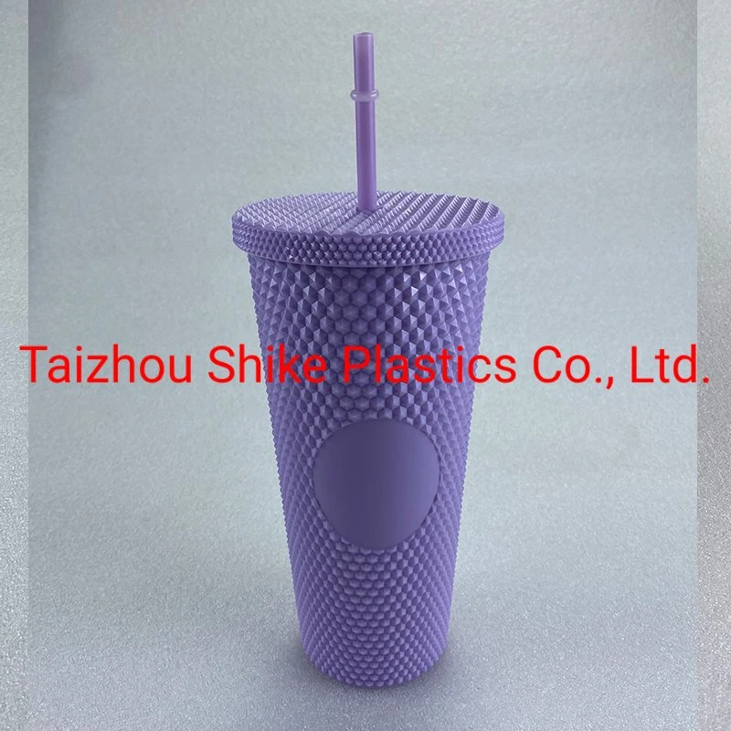 BPA Free 16oz 24oz Patented Customized Studded Tumbler Double Wall Plastic Drinking Durian Cup for Creation Gifts