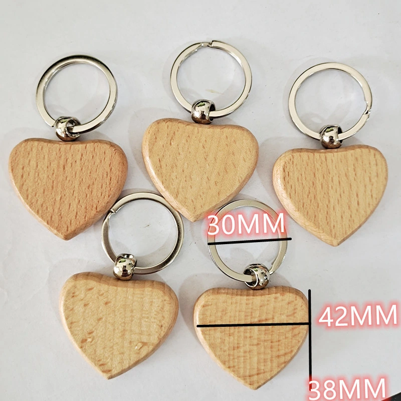 Promotional Wood Keychain Bamboo Laser UV Logo Printing Gift