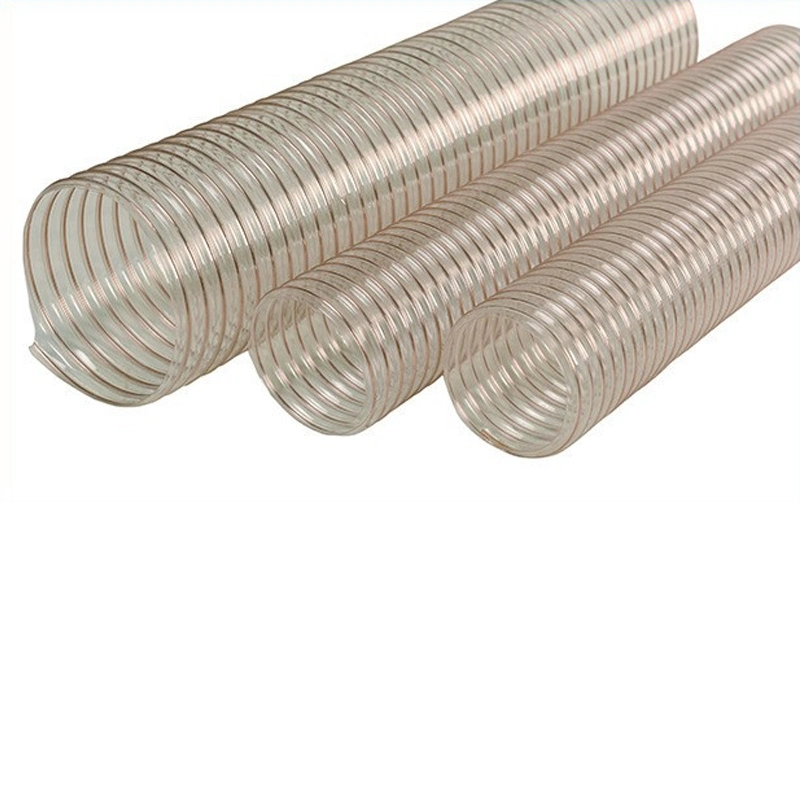 Transparent Wall Flexible Steel Wire Ducting Polyurethane Hose PU Flexible Hose