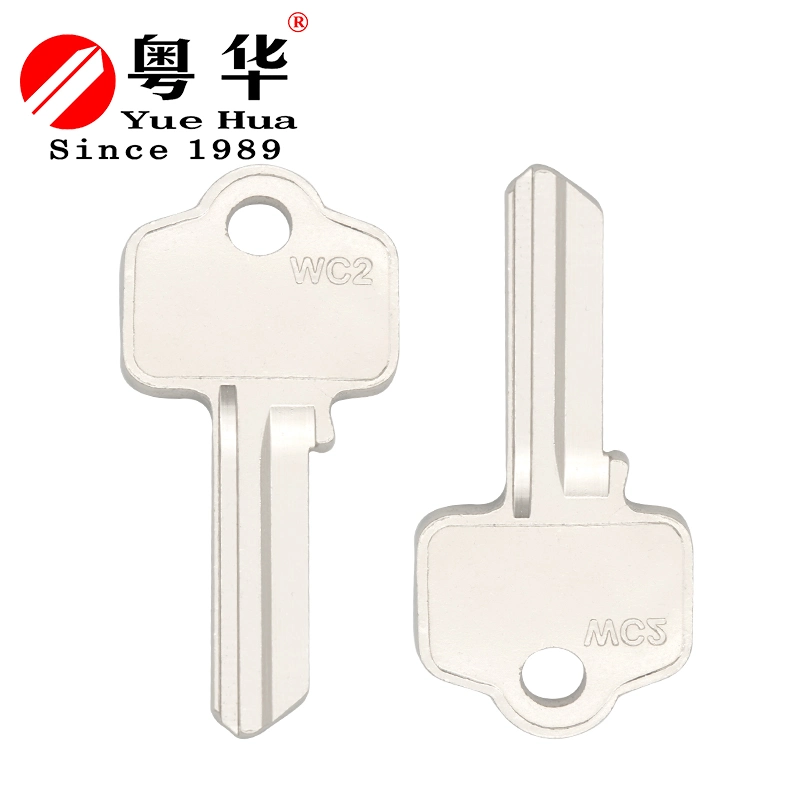 New Style Cheap Price Wc2 Key Blank Brass Nickel Plated Blank Key Custom Design Logo for Locksmith Tools