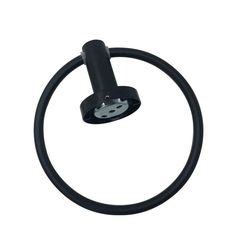 Bathroom Accessories Matte Black Wall Hanging Towel Ring