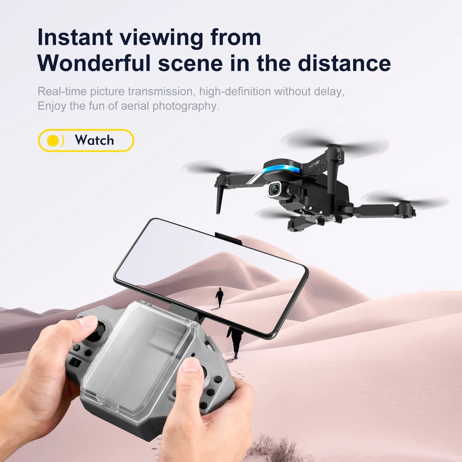 Caméra HD double WiFi pliable RC Quadcopter avion de photographie aérienne