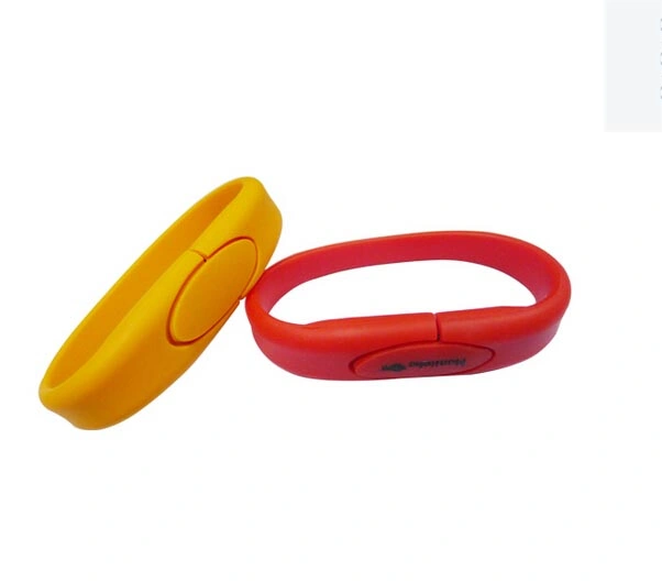 Promotional Colorful PVC Material Wrist Band USB Flash Disk 2.0 Eco Friendly