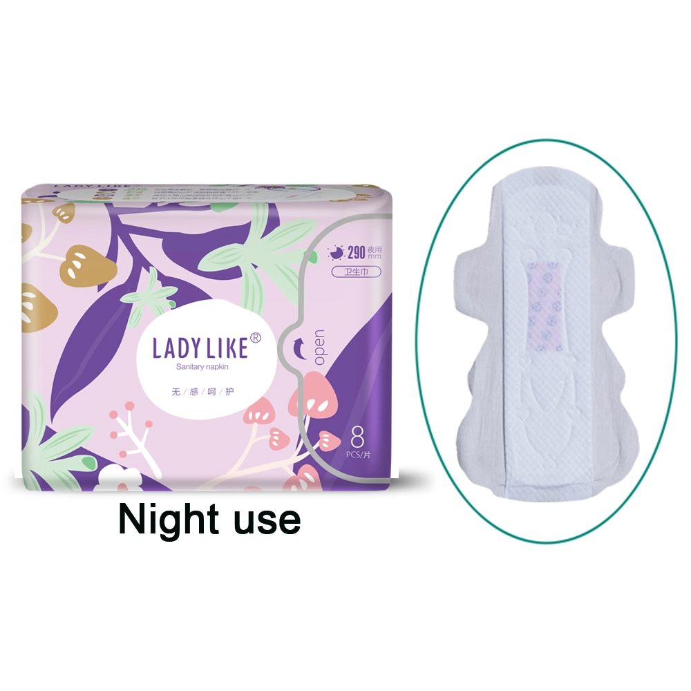 Serviette hygiénique écologique biodégradable en gros pour la nuit.