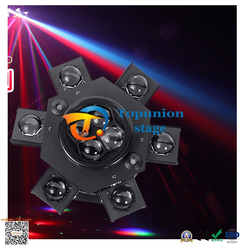 New Six Arm Cyclone Bee Eyes Light 3 in 1 Red Green Laser Equipment for Stage Nightclub Disco