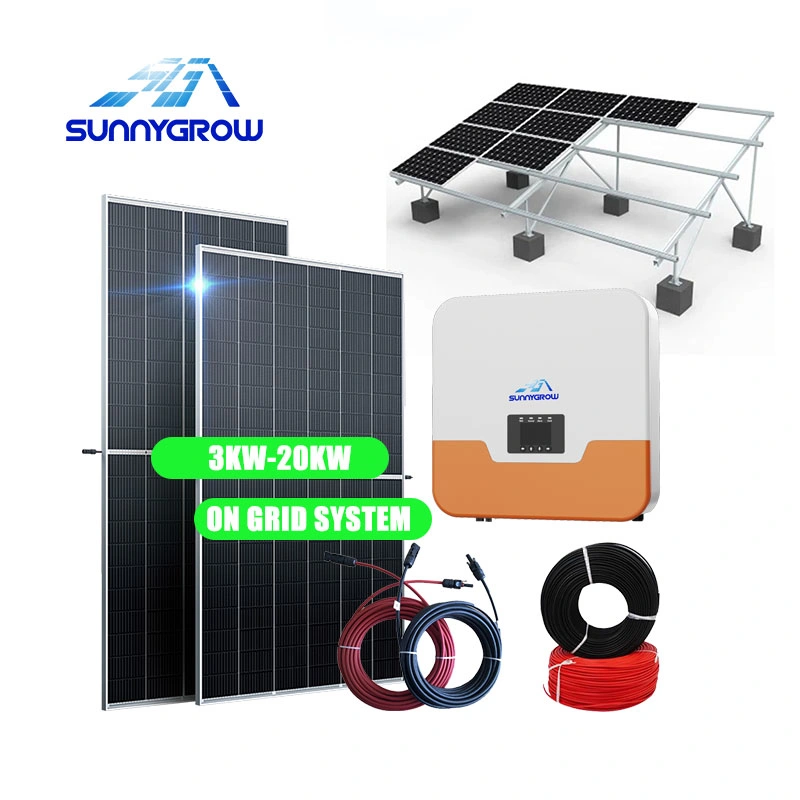 3kW 5kw 8kw 10kw 15kw Hybrid-Solarkraftanlage mit PV Solarmodul Batterie Energie Generator