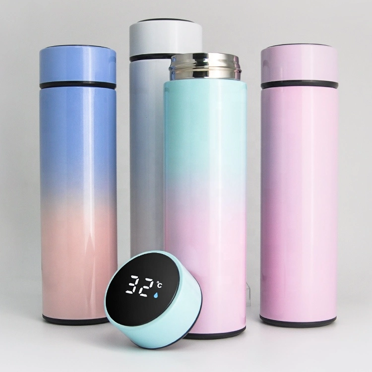 Thermos inteligente con pantalla LCD táctil sensor de temperatura pantalla inoxidable Botellas de agua Smart de vaso de aislamiento de acero