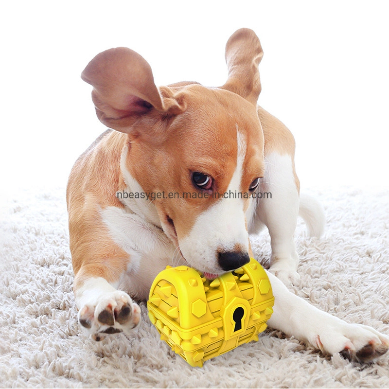 Cepillo de dientes de perro de mascota Juguetes de riñonería, juguete de sonido de pecho de tesoro mejorado, limpieza dental de dientes de cuidado, juguete Squeak de perro seguro, cepillo de caucho natural de grado alimentario Esg12786