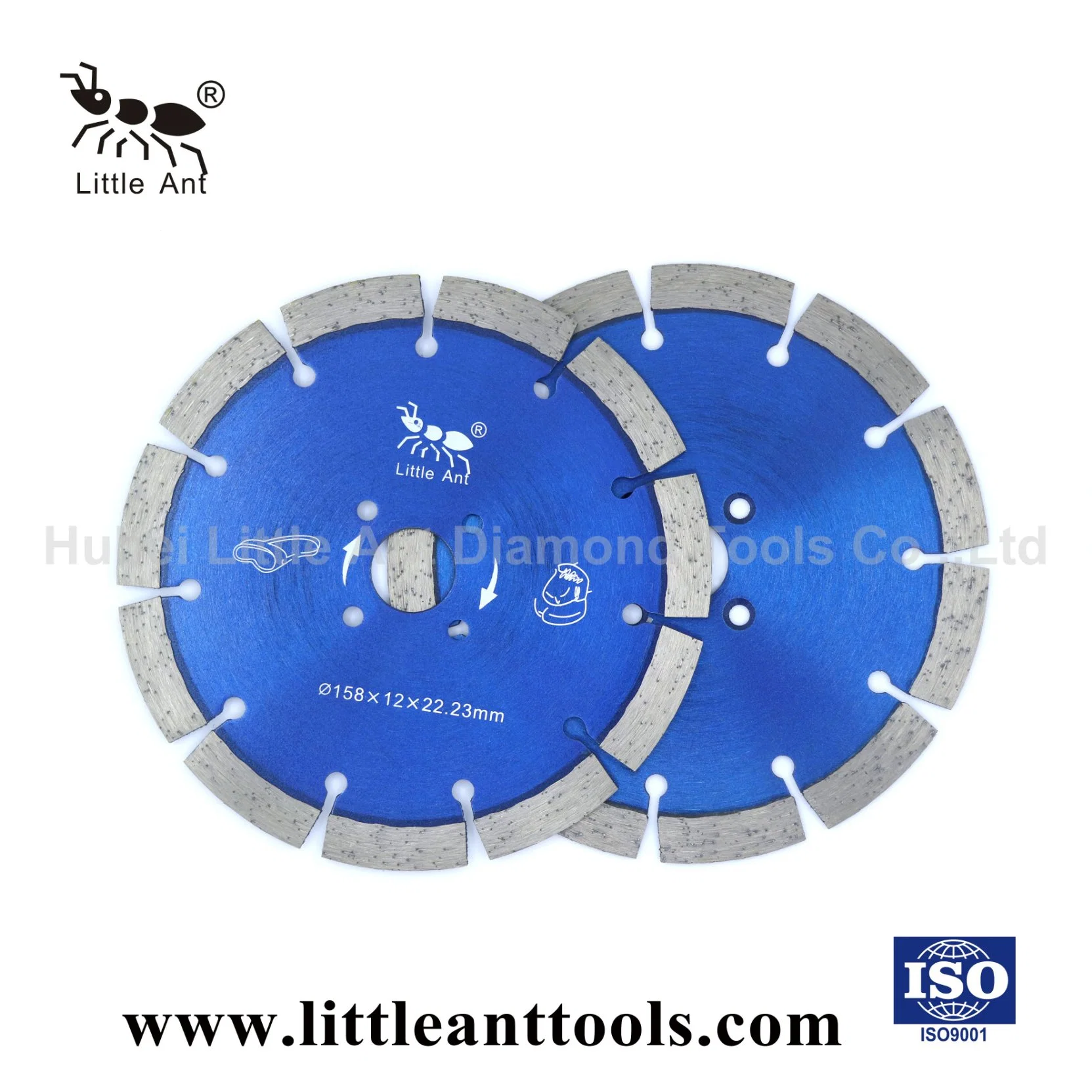 158mm Dry Diamond Saw Blade Power Cutting Disk Tools Hot-Pressed (Blue)