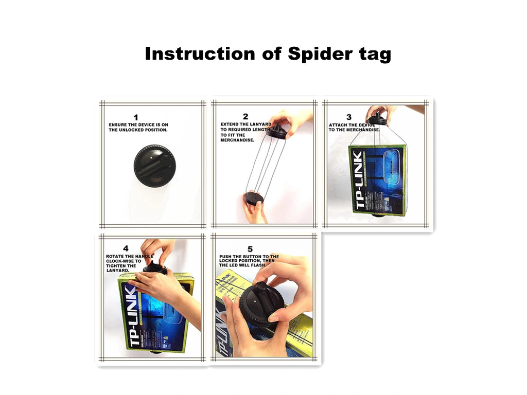 EAS Tag 3 Alarm Mini Spider Tag (T114)