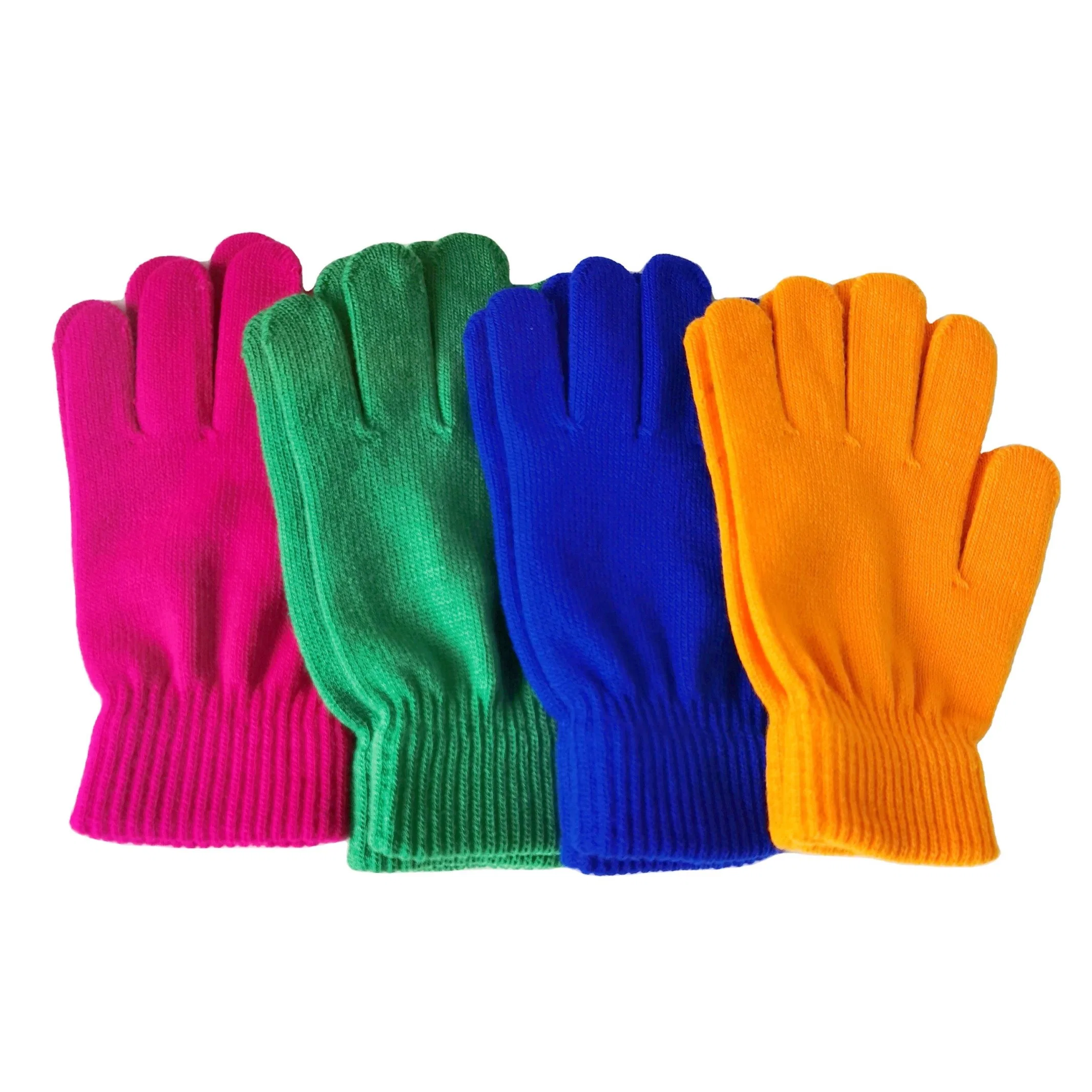 Gants magiques d'hiver en coton confortable en polyester/coton de couleur.