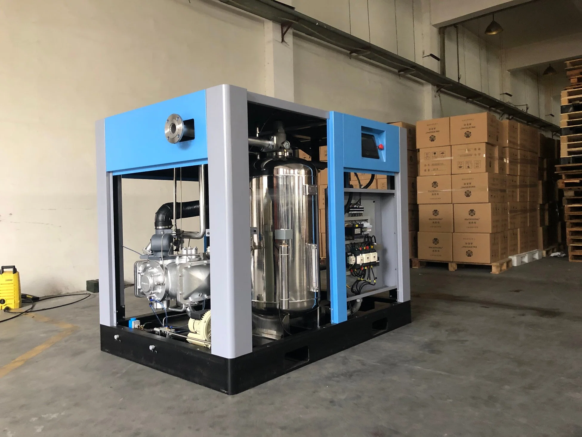 Medical Chemical Industry Single Stage Oil-Free Screw Type Air Compressor 6 M3/Min Medical Water-Lubrication Oil Free Oilless Single Screw Air Compressor