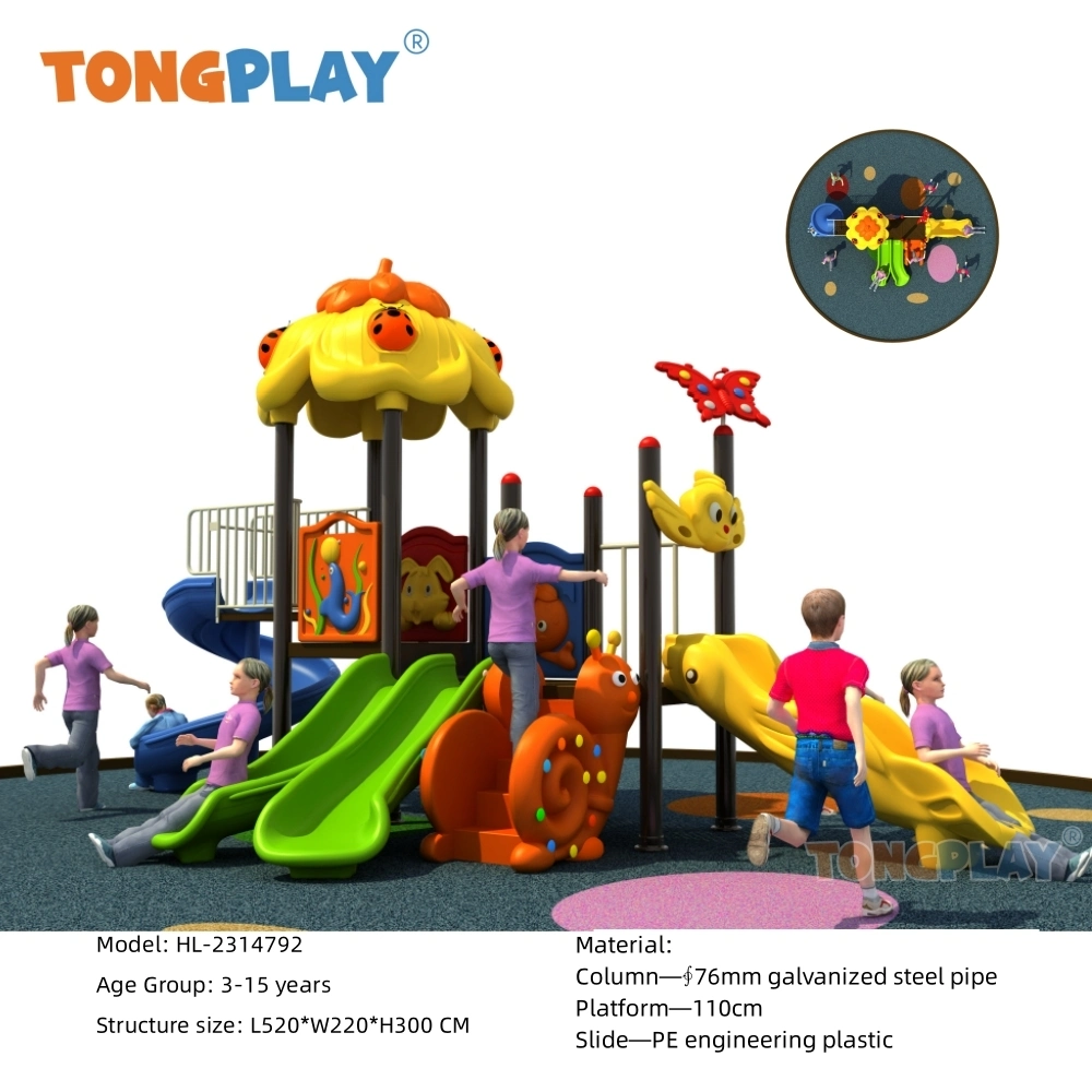 Tongplay Funny Playhouse Outdoor or Indoor Playground Lovely Slide Safety Material