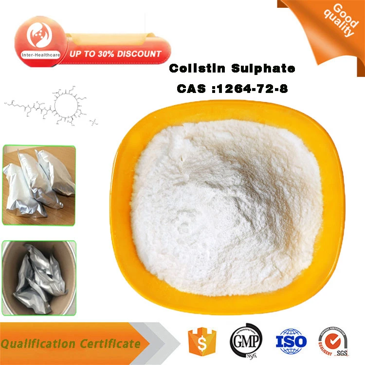 Animal mayorista Farmacéutica materia prima Colistina Sulphate polvo CAS 1264-72-8 Sulfato de colistin