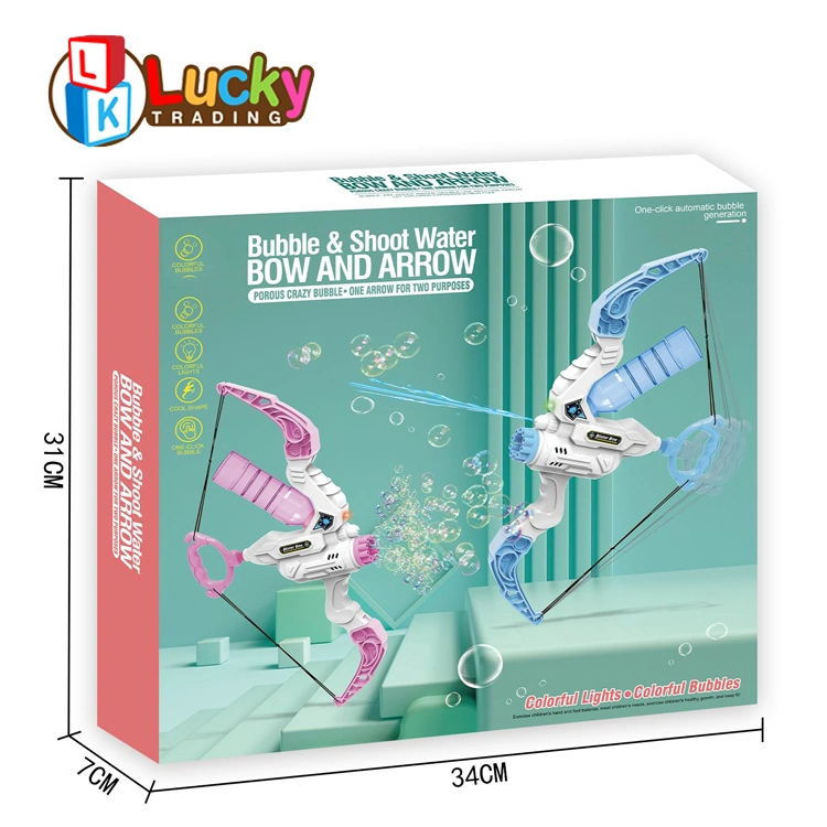 2 en 1 Bow Arrow Bubble Gun y Bubble Water Blaster