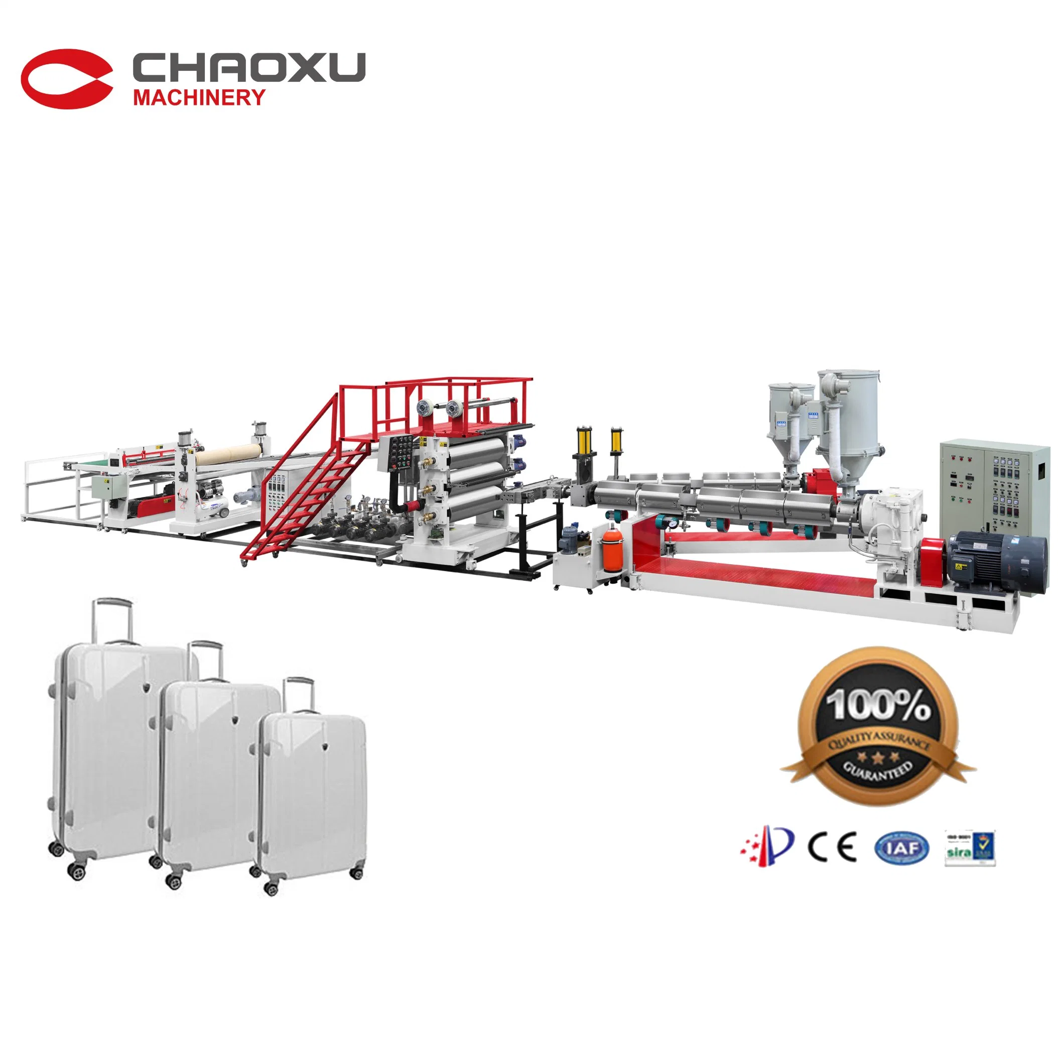 Production de sacs de voyage pour machine d'extrusion plastique PC ABS Chaoxu 22p Ligne