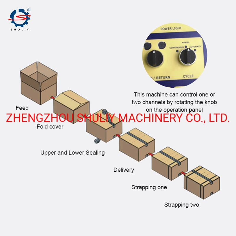 Automatic Packaging Cartons Sealing Machine Sealer Strapping Machine