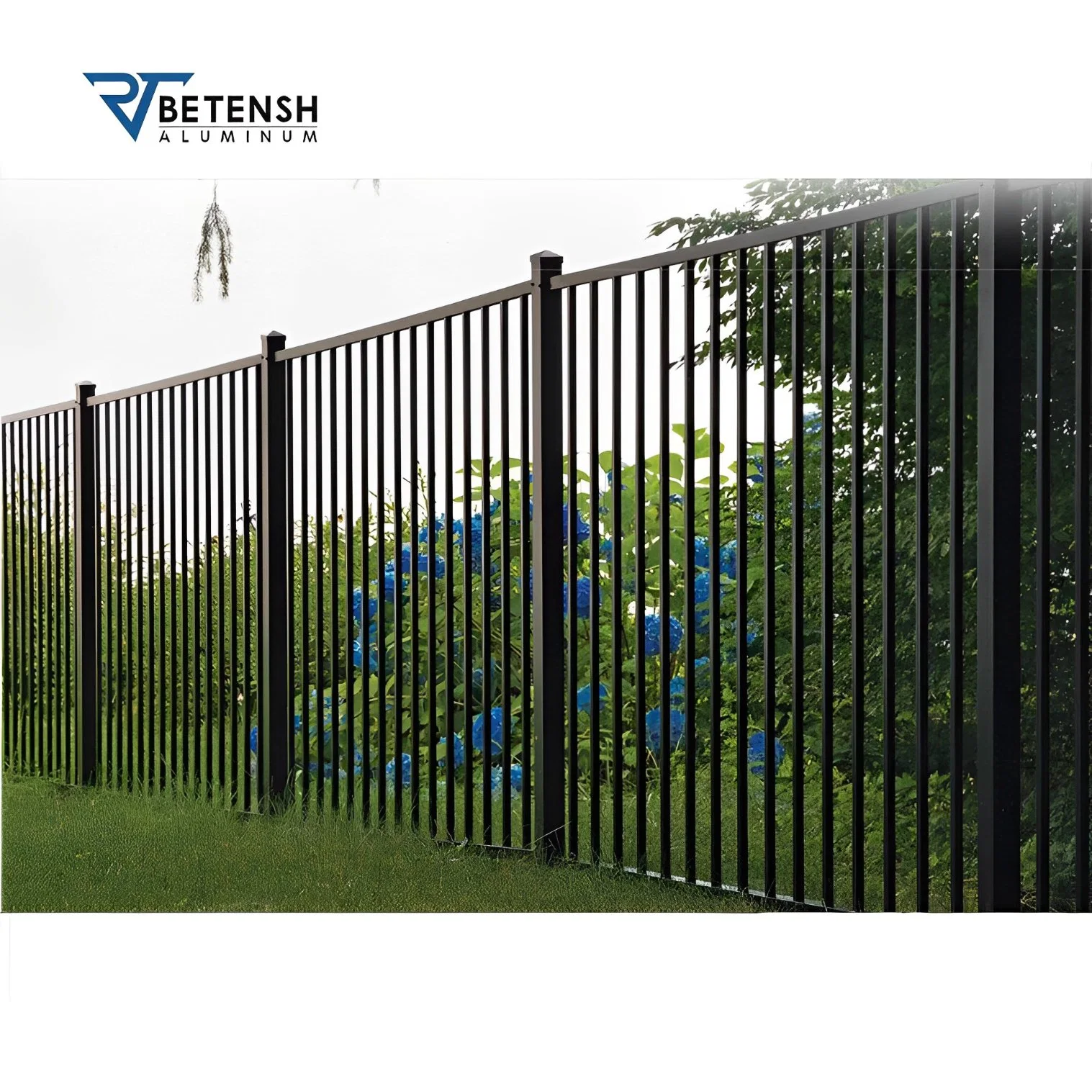 Easily Assembled Powder Coated Aluminum Resists Rust and Fade Garden Fence Provide Privacy and Security Fencing