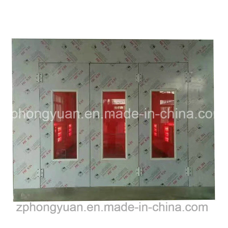 Hongyuan Direct Factory Manufacturer CE Car Paint Spray Painting Room with Gas Burner