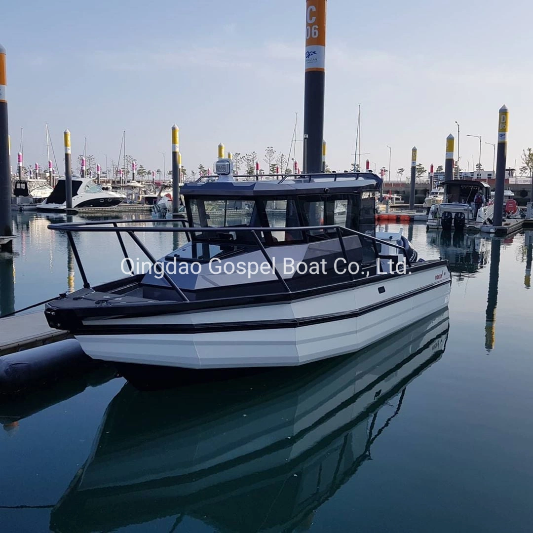 Ocean botes de aluminio - 25ft fácil barco de pesca de aluminio soldadas de artesanía con CE y la zona de cocina