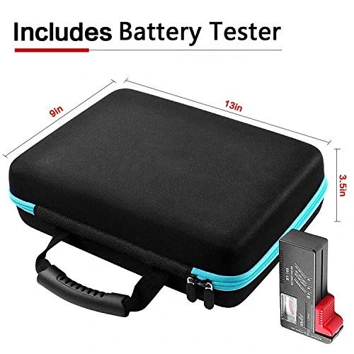 Hard Battery Organizer Storage Case EVA Big Empty Box Case for Battery Holder