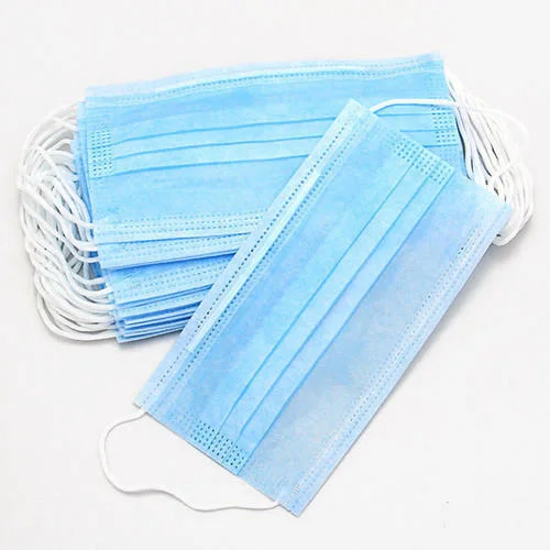 Disposable Fabric Non Woven Face Mask with White/Blue Color