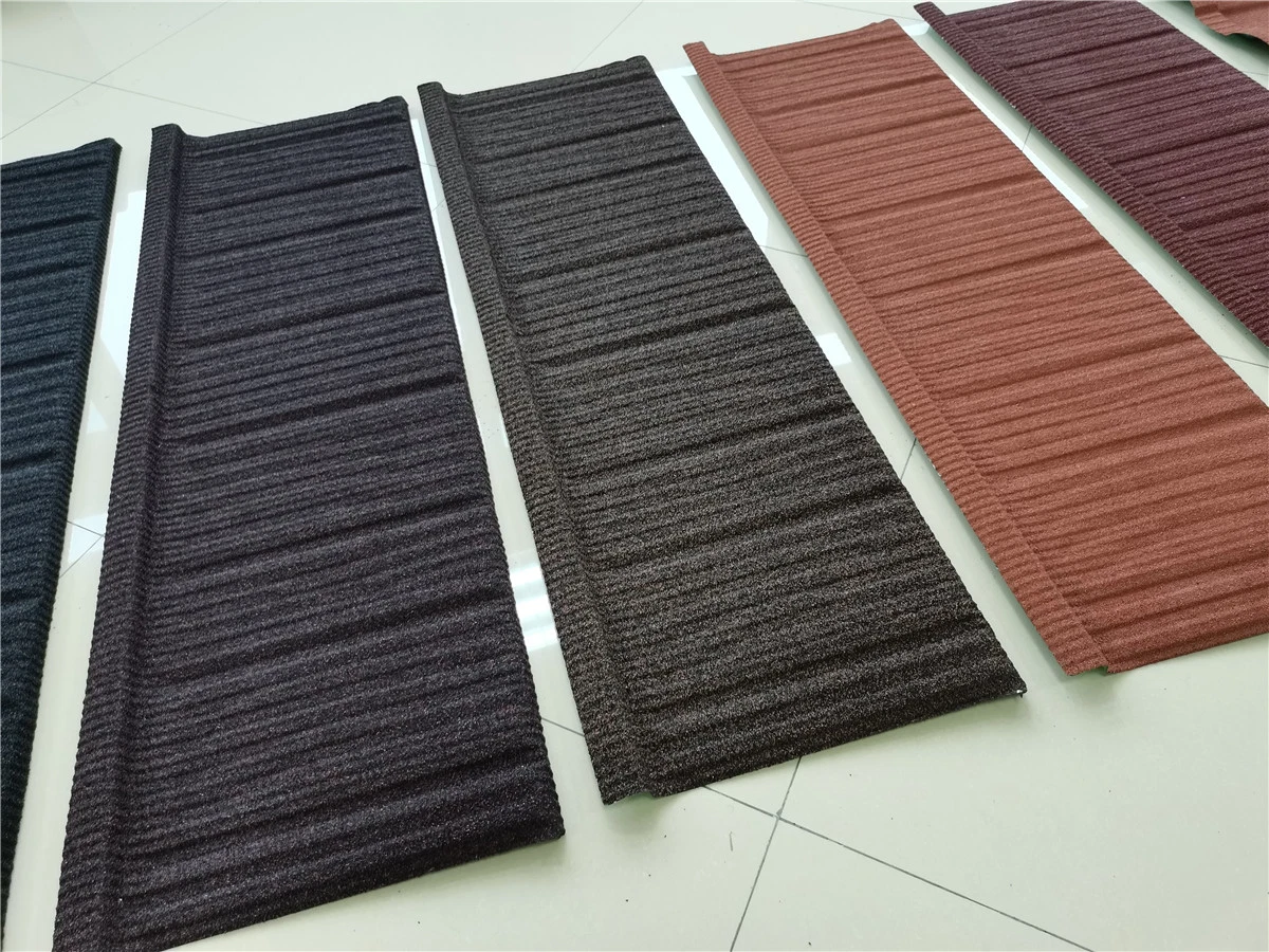 Buildmart Colored Wood Shake Stone Coated Metal Roof Tiles Architecture Materials