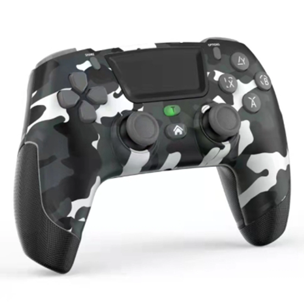 P06 Wireless Vibration Gamepad PC Controller with Macro Programming Joystick for PS4 / Switch / PC / TV - Camouflage Black