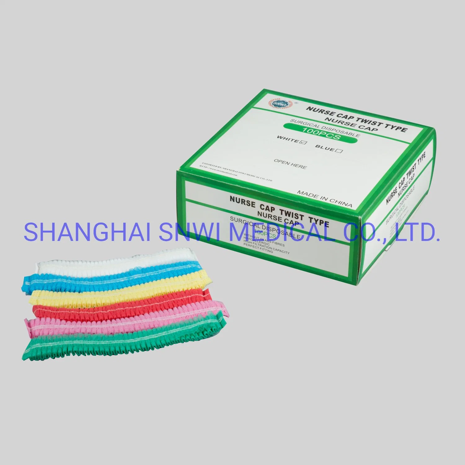 High Quantity Surgical Medical Dental, Scrub, Space, Mop, Mob, Work, Snood, SMS Nonwoven Nursing Cap for Doctor and Nurse