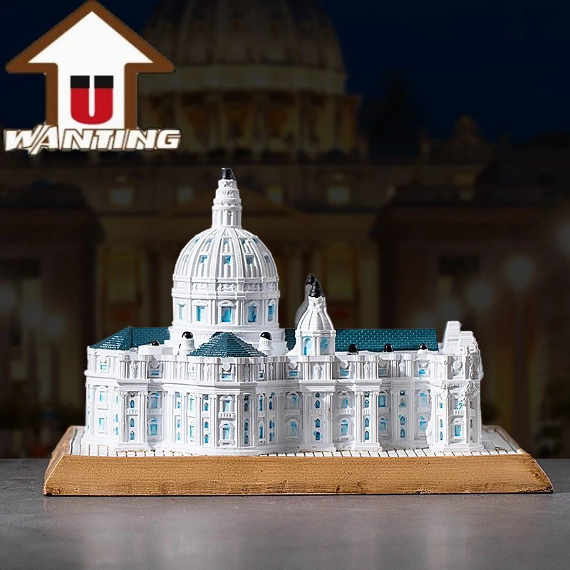 Decoración del Hogar Italia recuerdo resina miniatura Modelo de edificio de regalo Saint Basílica de Pedro