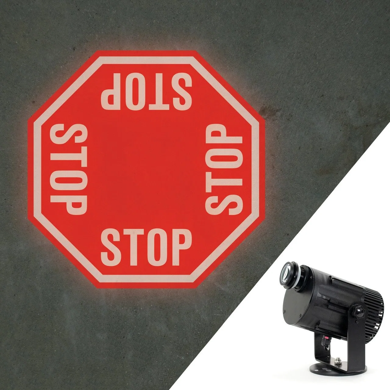 80W-400W Stop 360 Detection Automatically Warehouse Safety Virtual Sign Projector