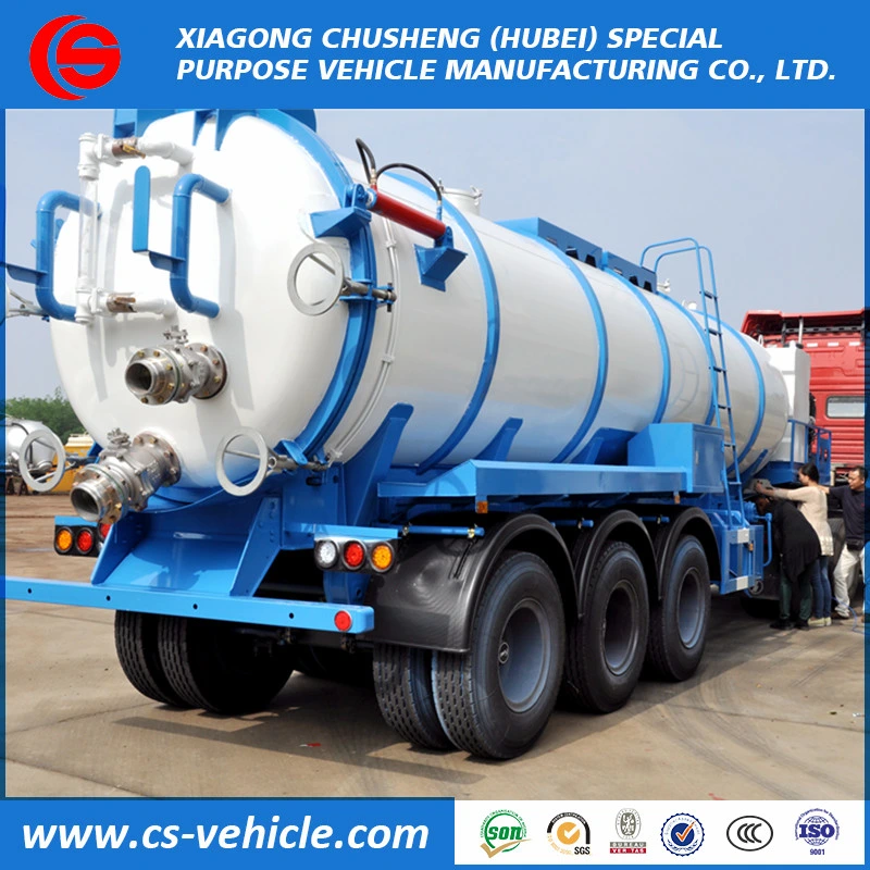 3 Axle 20000L Vacuum Sewage Suction Trailer