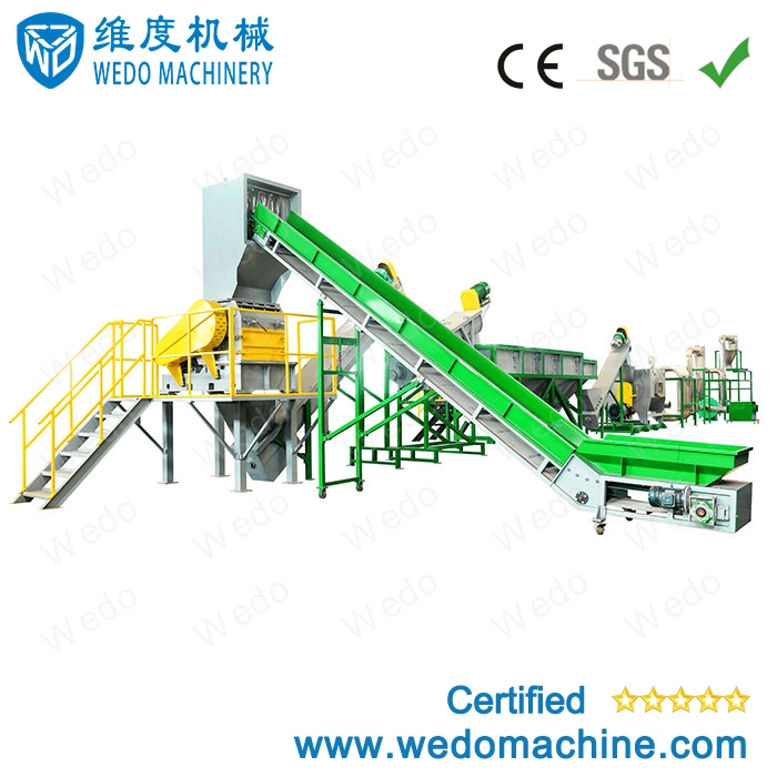 HDPE Drum/ PE Frame/ PE Block/ PE Can/ PE Bottle Crushing Washing Recycling Production Line