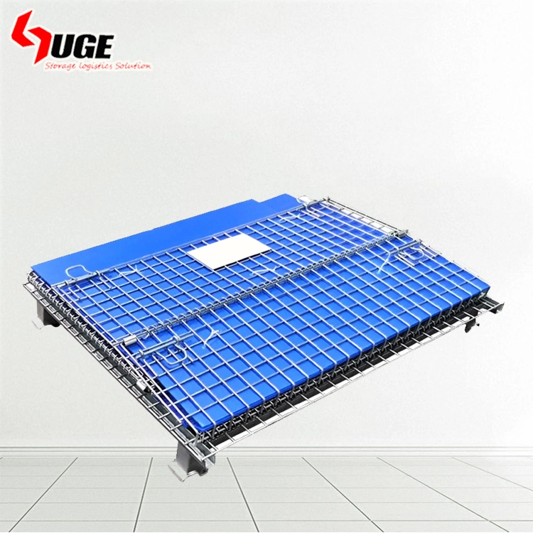 Folding Wire Mesh Pallet Storage Collapsible Bulk Container