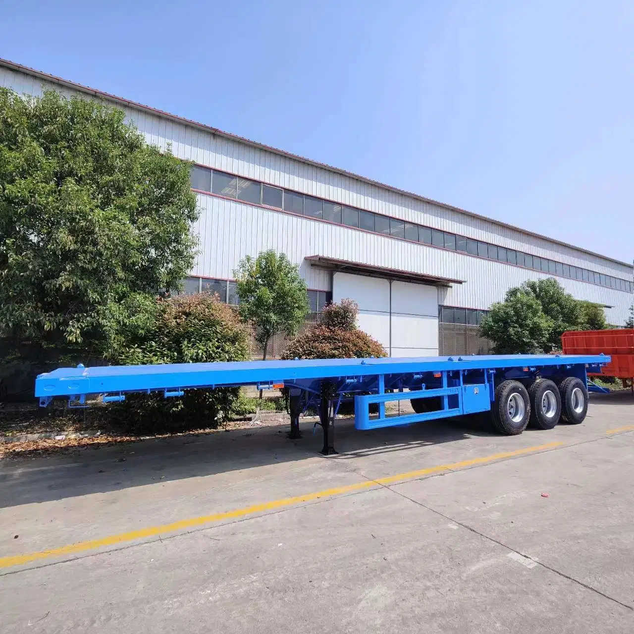 2~4 Axles 50/60/80/100 Tons Low Bed Factory Lowboy Loader Drop Deck Heavy Duty Dolly Lowbed Drop Deck Trailer for Heavy Equipment Transportation