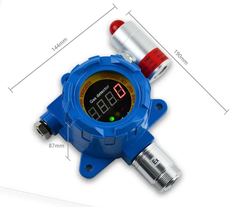 Ir sensor CO2 dióxido de carbono Industria del petróleo uso H2S Gas Sensor Detector de sulfuro de hidrógeno alarma de monitorización de gas fijo en línea