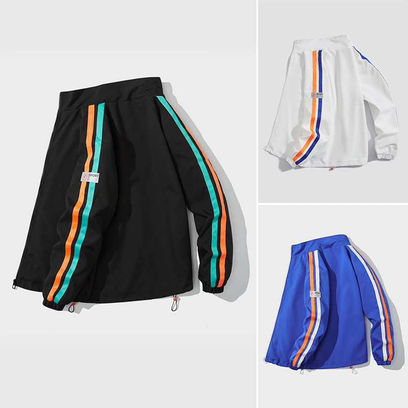 Custom Design Outdoor Running Men's Plus Size Windbreaker Jacket Soft Polyester Rain Waterproof Jacket