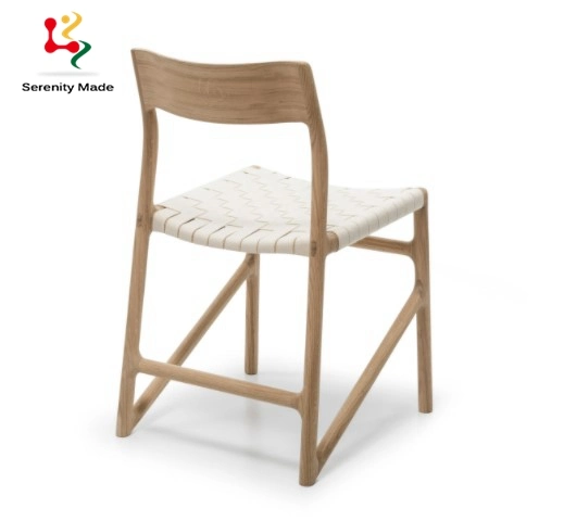 Home Furniture Cafe Coffee Shop Restaurant Living Room Solid Wood Frame with Woven Seat Dining Chair