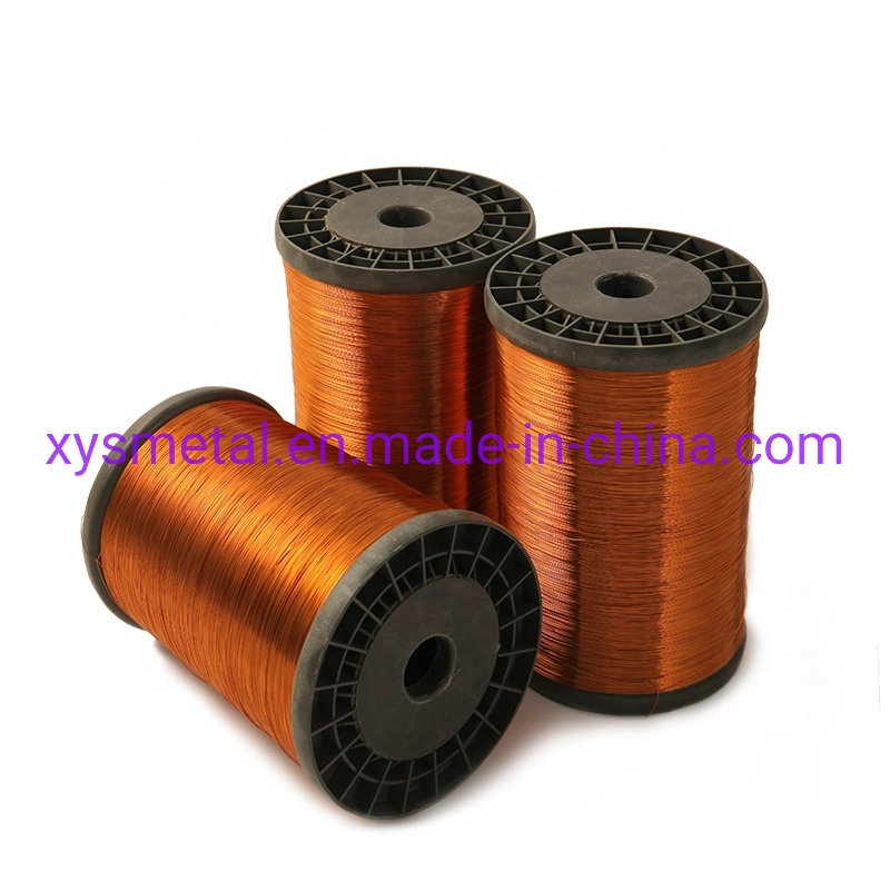 0.16mm 0.18mm Rectangular Flat Round Enamelled Copper Aluminum Wire Used for Coils for Motor Generator Transformer with ISO Inte