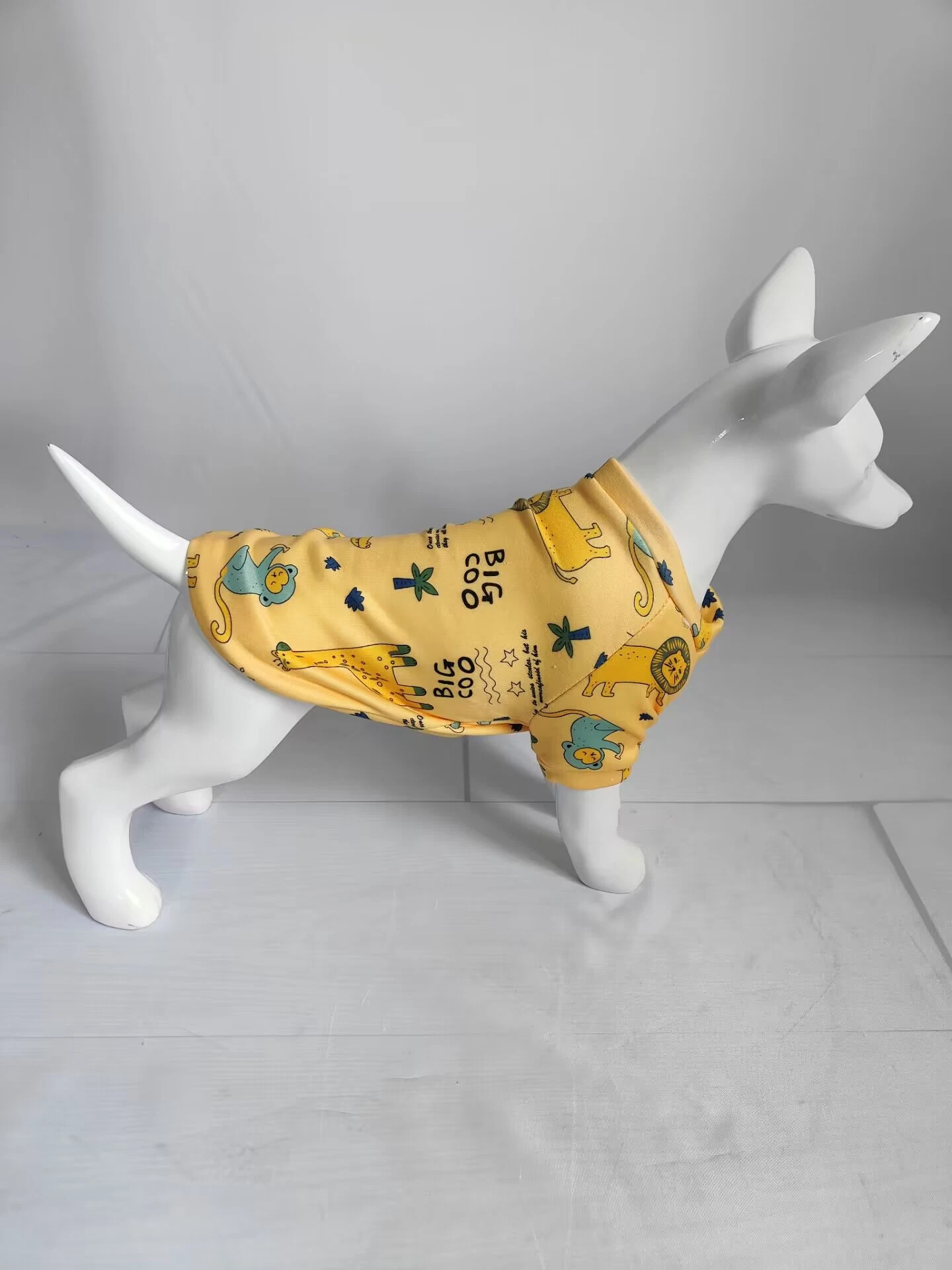 Vestuário estampado para o macacão de lã cardada Pajama para cão quente para o EyePet Roupa de cão pequeno Gato Roupa de Animais casaco de inverno Roupa de cachorros