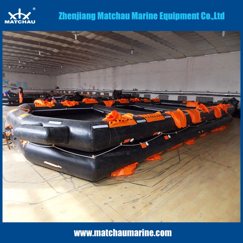 Throw Over Type Open Reversible Marine Inflatable Life Raft for 50persons