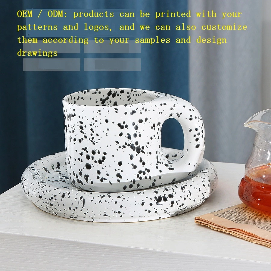 Wholesale Creative Ceramic Coffee Cup Dish Nordic Style Porcelain Coffee Set