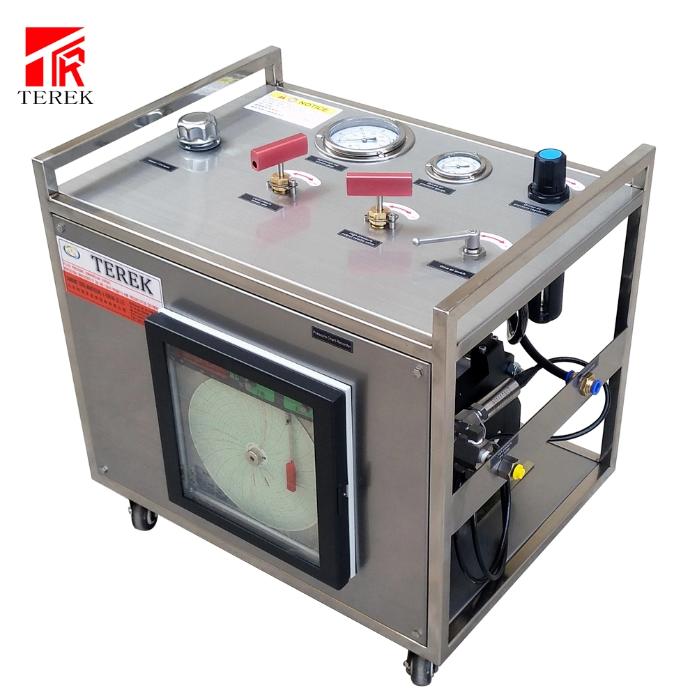 Hydrostaic Test Pump Equipment High Pressure Water Pump Test Bench with Recorder Chart