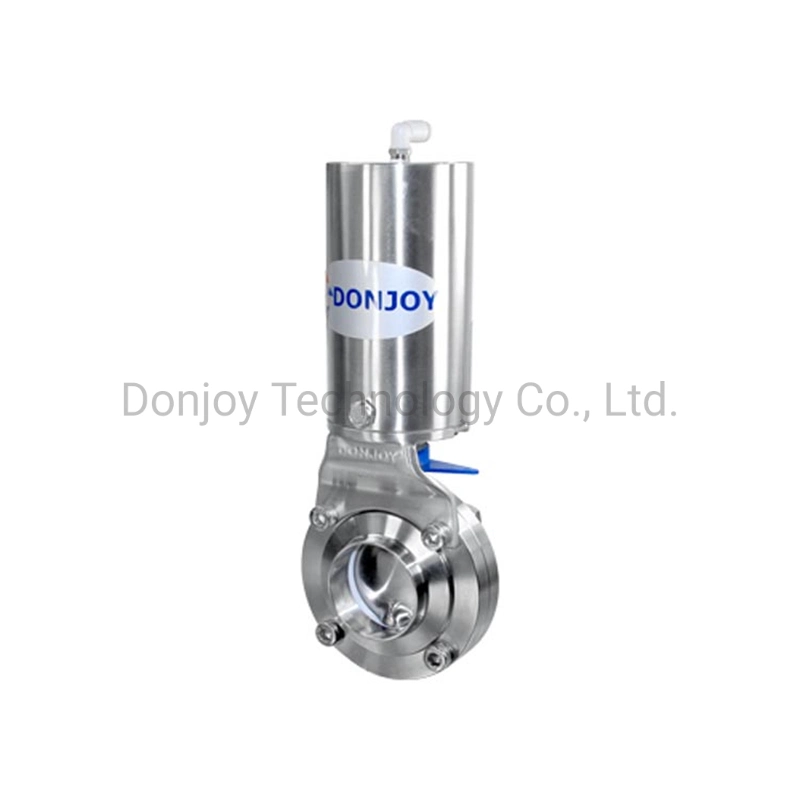 Stainless Steel Clamp Food Grade Butterfly Pneumatic Forged Valve