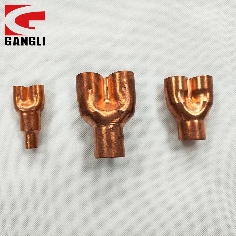 Conector de tubos de acoplamento de estampagem de cobre da indústria chinesa Fabricação de ar condicionado para Midea, Daikin, Gree, LG e assim por diante